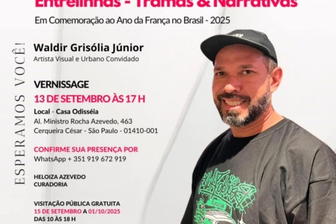 Mostra Internacional "Entrelinhas: Tramas & Narrativas, tem a participação do artista grafiteiro Waldir Grisolia